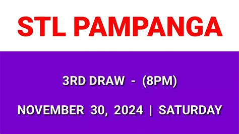 stl pampanga 3rd draw result today - 8pm live|Facebook.